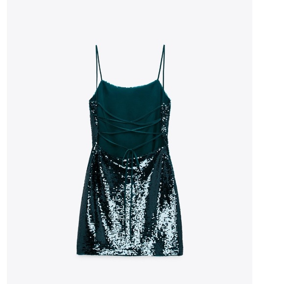 ZARA SEQUIN MINI DRESS - Picture 6 of 8